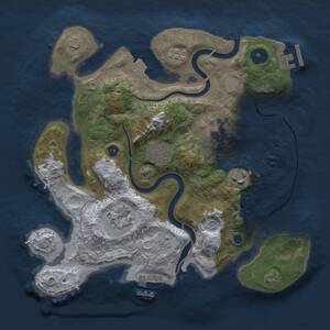 Thumbnail Rust Map: Procedural Map, Size: 3000, Seed: 427143482, 11 Monuments