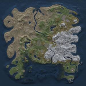 Thumbnail Rust Map: Procedural Map, Size: 4500, Seed: 72536502, 16 Monuments