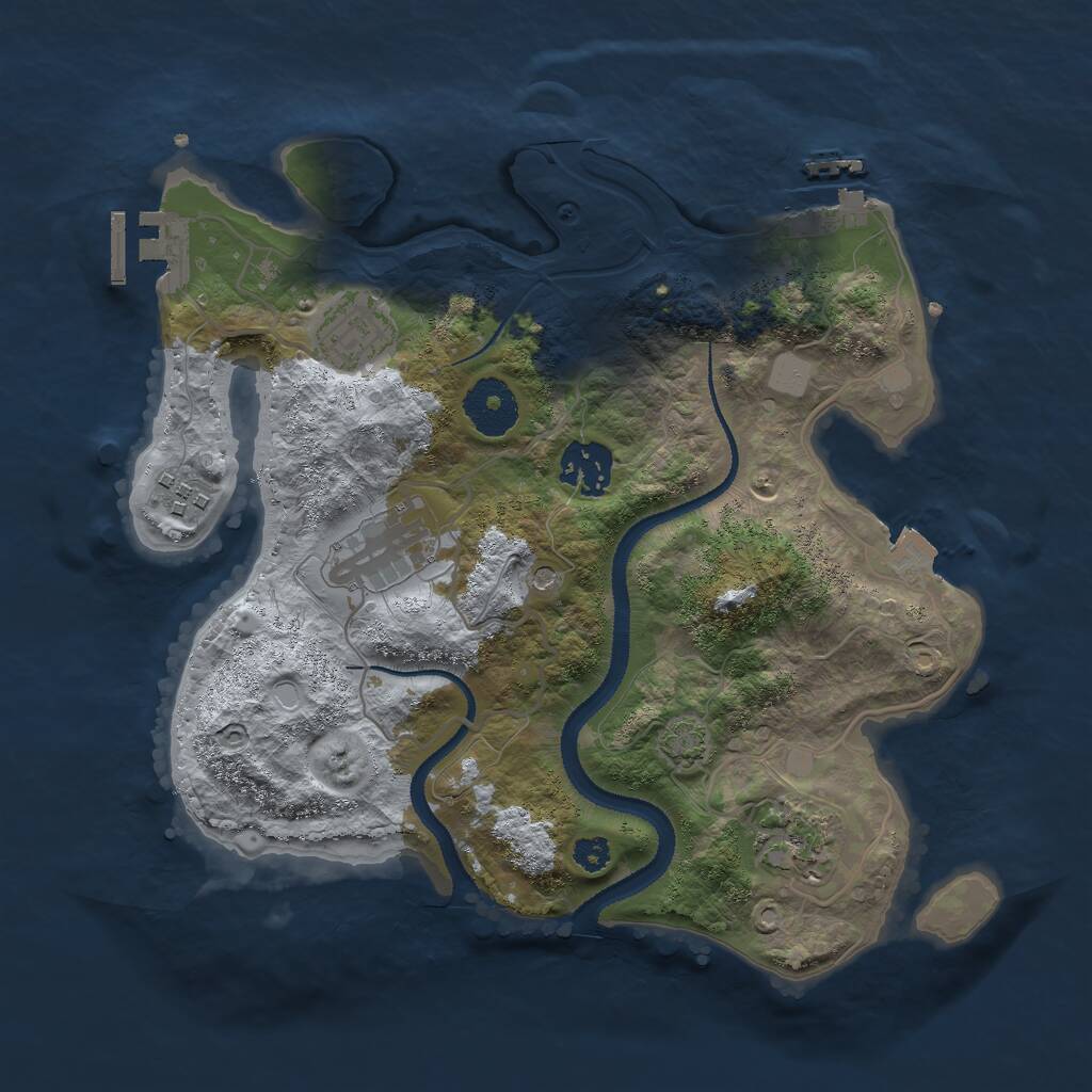 Rust Map: Procedural Map, Size: 3000, Seed: 680018148, 10 Monuments