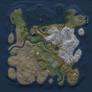 Thumbnail Rust Map: Procedural Map, Size: 3750, Seed: 1521006969, 15 Monuments