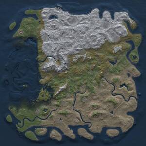 Thumbnail Rust Map: Procedural Map, Size: 6000, Seed: 547061474, 17 Monuments