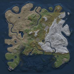 Thumbnail Rust Map: Procedural Map, Size: 4500, Seed: 1014027827, 17 Monuments