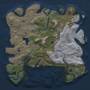 Thumbnail Rust Map: Procedural Map, Size: 4500, Seed: 1014027827, 17 Monuments