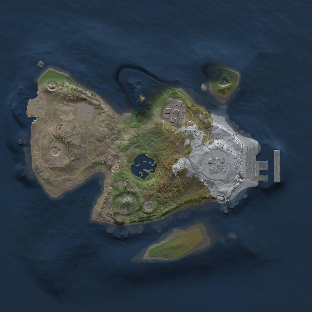 Rust Map: Procedural Map, Size: 2000, Seed: 10078854, 6 Monuments