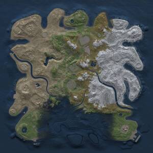Thumbnail Rust Map: Procedural Map, Size: 4000, Seed: 1587806036, 16 Monuments