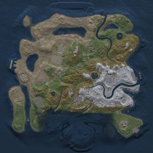 Thumbnail Rust Map: Procedural Map, Size: 3500, Seed: 331124004, 14 Monuments