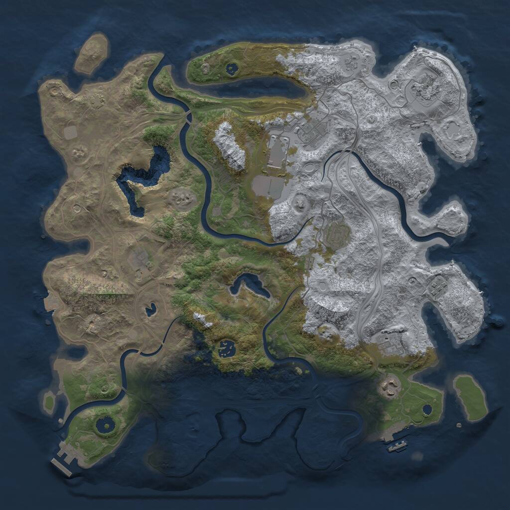 Rust Map: Procedural Map, Size: 4250, Seed: 1988884214, 15 Monuments