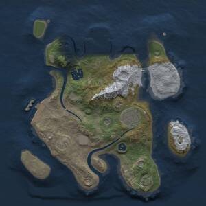 Thumbnail Rust Map: Procedural Map, Size: 2500, Seed: 1875814947, 7 Monuments