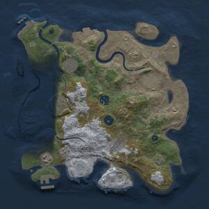 Thumbnail Rust Map: Procedural Map, Size: 3250, Seed: 622395695, 13 Monuments
