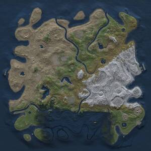 Thumbnail Rust Map: Procedural Map, Size: 4500, Seed: 1651749099, 17 Monuments