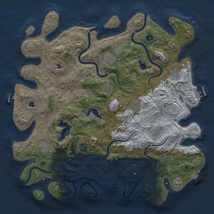 Thumbnail Rust Map: Procedural Map, Size: 4500, Seed: 1651749099, 17 Monuments