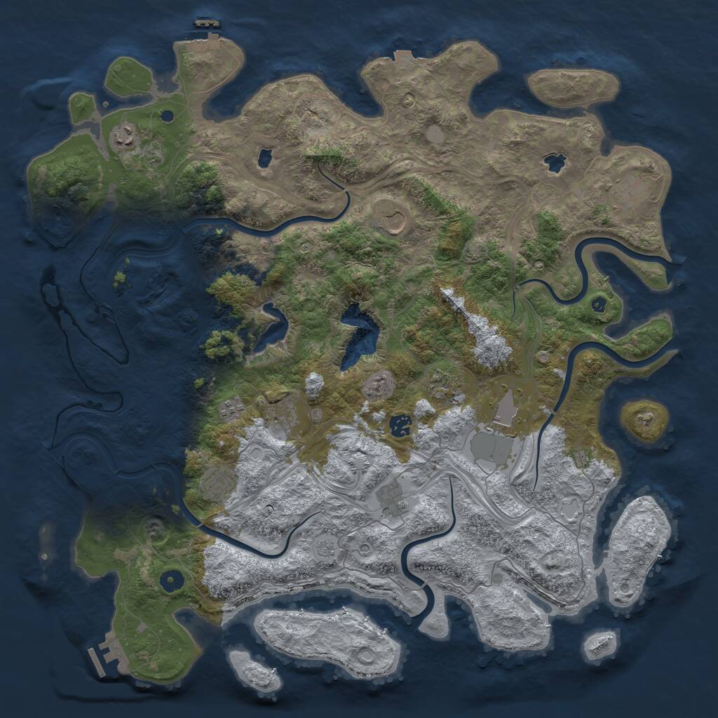 Rust Map: Procedural Map, Size: 4700, Seed: 398201803, 16 Monuments