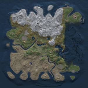 Thumbnail Rust Map: Procedural Map, Size: 4000, Seed: 1954030396, 16 Monuments