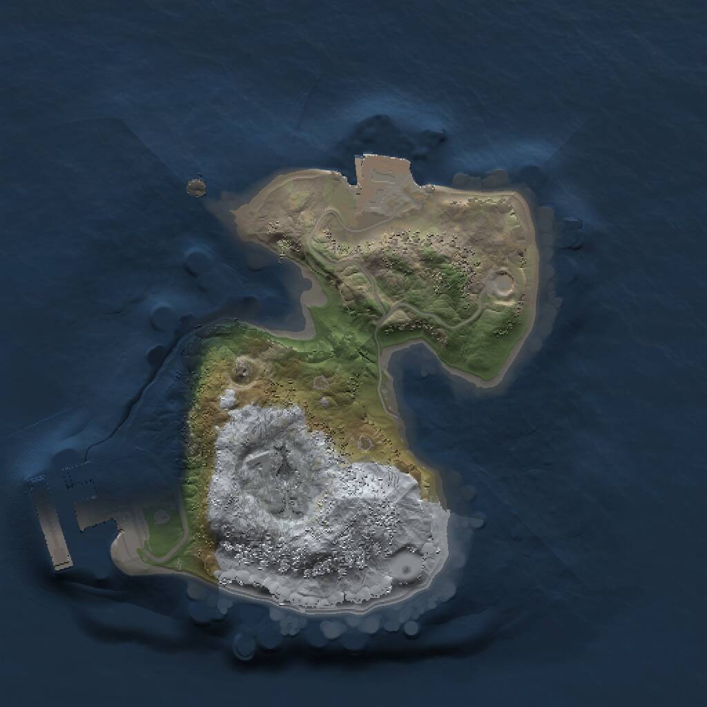 Rust Map: Procedural Map, Size: 1500, Seed: 1138, 2 Monuments