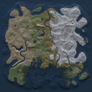 Thumbnail Rust Map: Procedural Map, Size: 4250, Seed: 1861303807, 16 Monuments