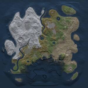Thumbnail Rust Map: Procedural Map, Size: 3575, Seed: 21, 13 Monuments