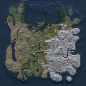 Thumbnail Rust Map: Procedural Map, Size: 4250, Seed: 1052243454, 16 Monuments