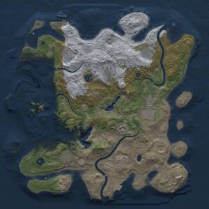 Thumbnail Rust Map: Procedural Map, Size: 4000, Seed: 1100555920, 15 Monuments