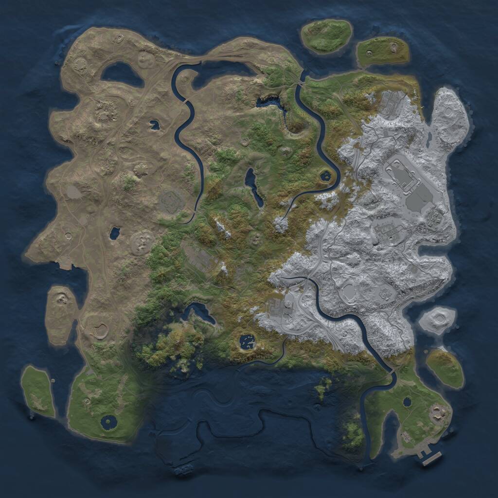 Rust Map: Procedural Map, Size: 4800, Seed: 211827251, 17 Monuments