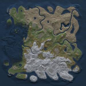 Thumbnail Rust Map: Procedural Map, Size: 4550, Seed: 26598524, 17 Monuments