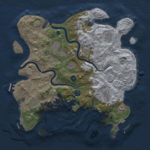 Thumbnail Rust Map: Procedural Map, Size: 3900, Seed: 557957717, 17 Monuments