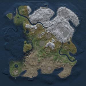 Thumbnail Rust Map: Procedural Map, Size: 3500, Seed: 4964091, 15 Monuments