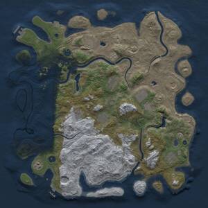 Thumbnail Rust Map: Procedural Map, Size: 4500, Seed: 670096856, 17 Monuments
