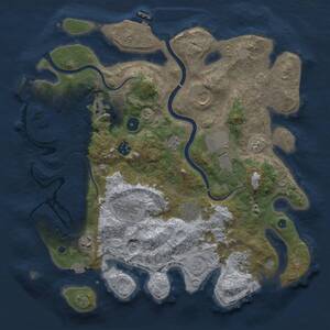 Thumbnail Rust Map: Procedural Map, Size: 3800, Seed: 1139589575, 15 Monuments