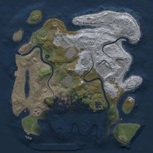 Thumbnail Rust Map: Procedural Map, Size: 3500, Seed: 1734289863, 12 Monuments