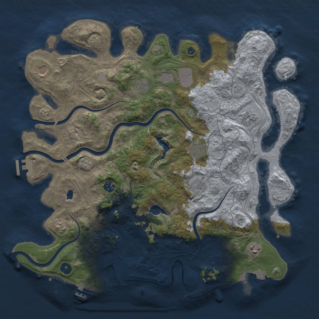 Rust Map: Procedural Map, Size: 4250, Seed: 2044334386, 15 Monuments