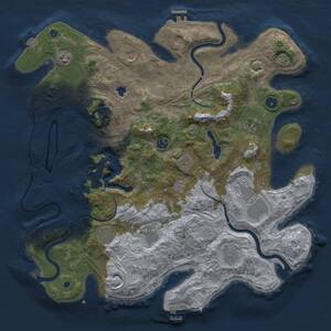 Thumbnail Rust Map: Procedural Map, Size: 4300, Seed: 374761, 16 Monuments