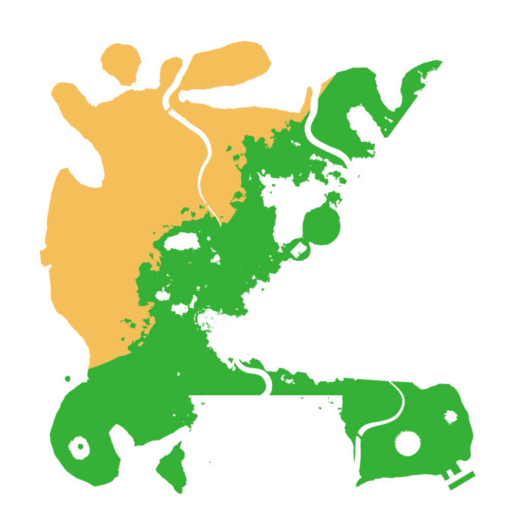 Biome Rust Map: Procedural Map, Size: 3700, Seed: 52464575