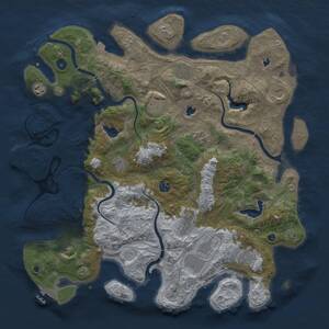 Thumbnail Rust Map: Procedural Map, Size: 4500, Seed: 1049319385, 17 Monuments