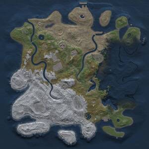 Thumbnail Rust Map: Procedural Map, Size: 4000, Seed: 1611200760, 15 Monuments