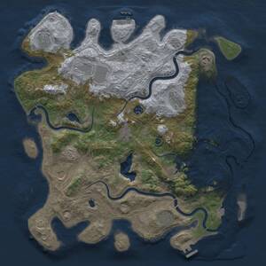 Thumbnail Rust Map: Procedural Map, Size: 4250, Seed: 1495185198, 17 Monuments