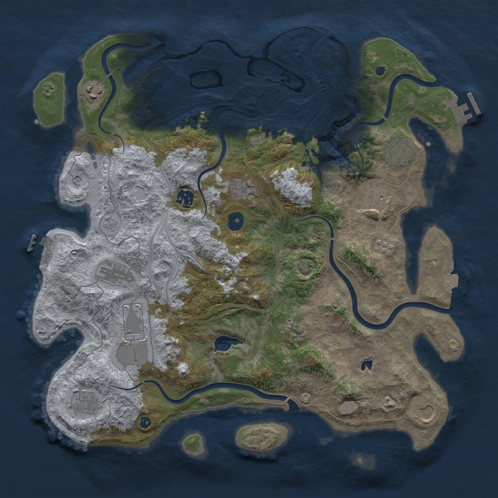 Rust Map: Procedural Map, Size: 4250, Seed: 1768386366, 17 Monuments