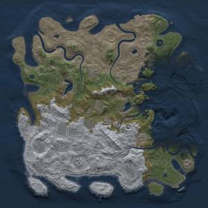 Thumbnail Rust Map: Procedural Map, Size: 4500, Seed: 646509112, 17 Monuments