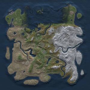 Thumbnail Rust Map: Procedural Map, Size: 4500, Seed: 1961656196, 16 Monuments