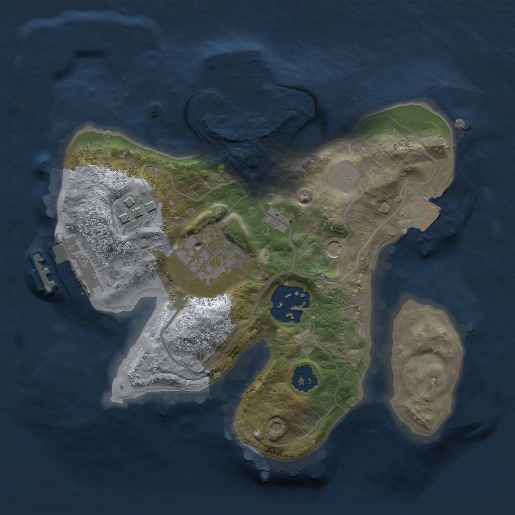 Rust Map: Procedural Map, Size: 2000, Seed: 1315903655, 7 Monuments