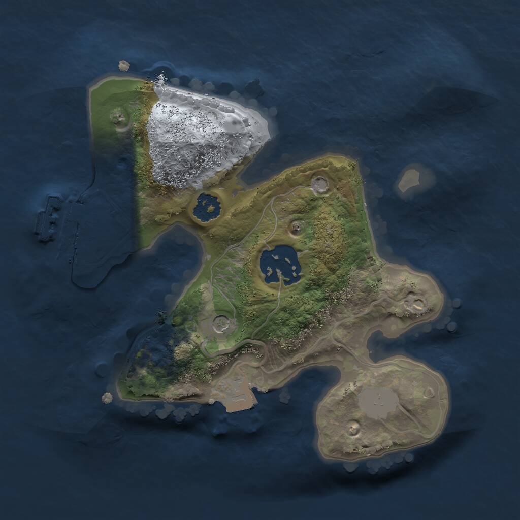 Rust Map: Procedural Map, Size: 1900, Seed: 402409562, 4 Monuments