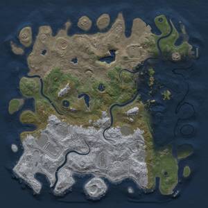 Thumbnail Rust Map: Procedural Map, Size: 4500, Seed: 159125118, 16 Monuments