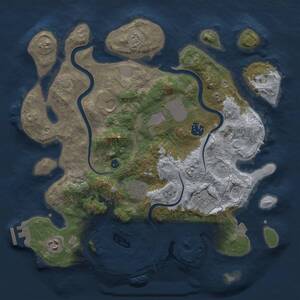 Thumbnail Rust Map: Procedural Map, Size: 3500, Seed: 914220942, 13 Monuments