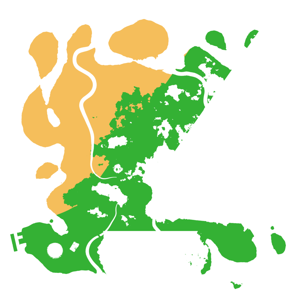 Biome Rust Map: Procedural Map, Size: 3500, Seed: 914220942