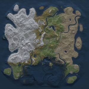 Thumbnail Rust Map: Procedural Map, Size: 4500, Seed: 283059644, 16 Monuments