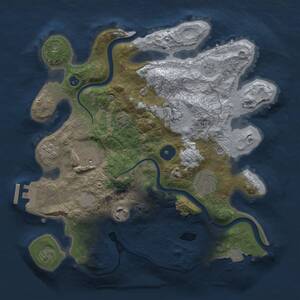 Thumbnail Rust Map: Procedural Map, Size: 3000, Seed: 1527584684, 10 Monuments