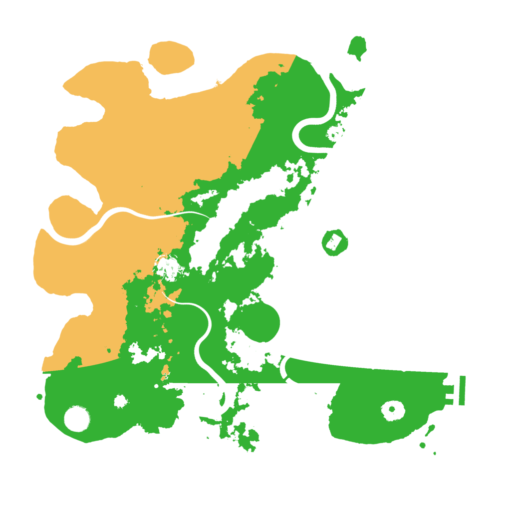 Biome Rust Map: Procedural Map, Size: 3500, Seed: 83404