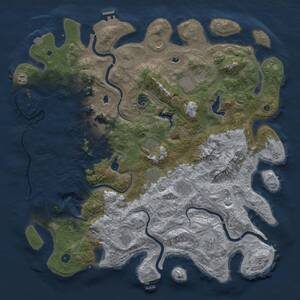 Thumbnail Rust Map: Procedural Map, Size: 5000, Seed: 7032025, 17 Monuments