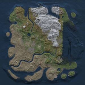 Thumbnail Rust Map: Procedural Map, Size: 3800, Seed: 2064900959, 16 Monuments