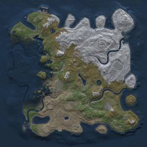 Thumbnail Rust Map: Procedural Map, Size: 4250, Seed: 1072473328, 15 Monuments