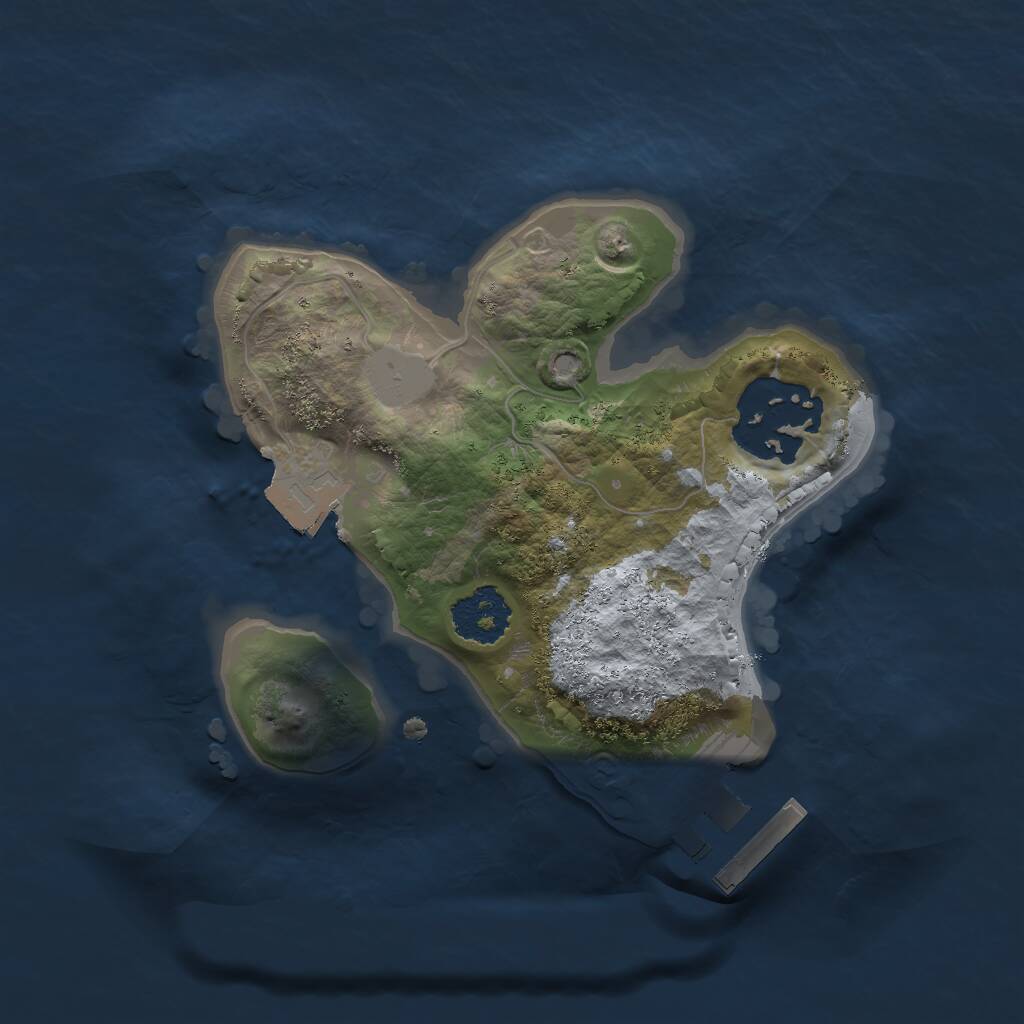Rust Map: Procedural Map, Size: 1800, Seed: 950410808, 3 Monuments